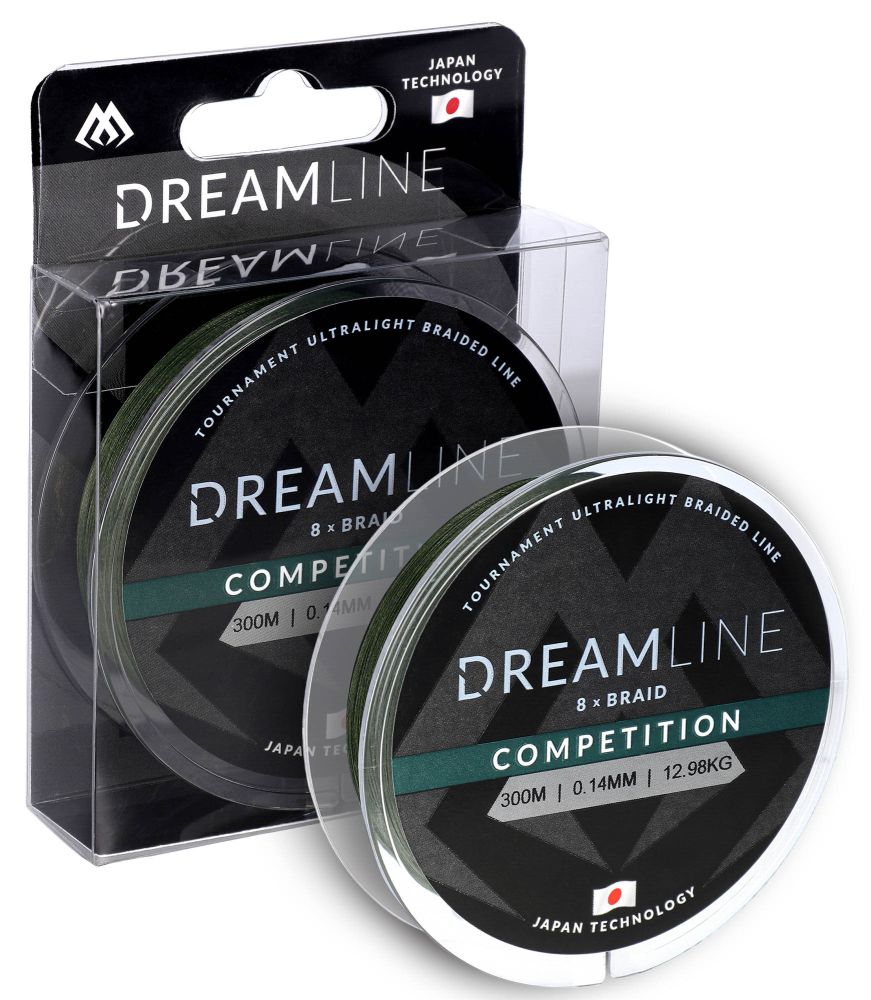 Mikado pletená šňůra dream line competition zelená 300 m - 0,23 mm 23,61 kg