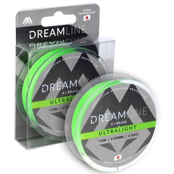 Mikado Splétaná Šňůra Dreamline Ultralight Fluo Zelená 150 m