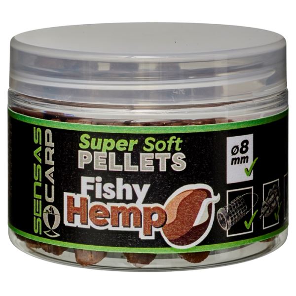Sensas Pelety Super Soft Fishy Hemp 60 g