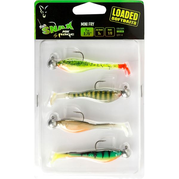 Fox Rage Gumová Nástraha Loaded Mini Fry Mixed Colour Lure Packs 7 cm
