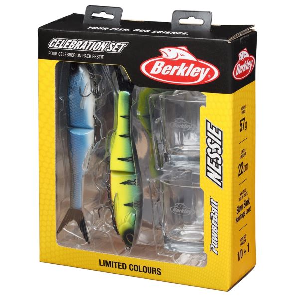 Berkley Dárkový Set Gumových Nástrah a Panáků Powerbait Celebration Set Nessie 22 cm 57 g Limited Edition