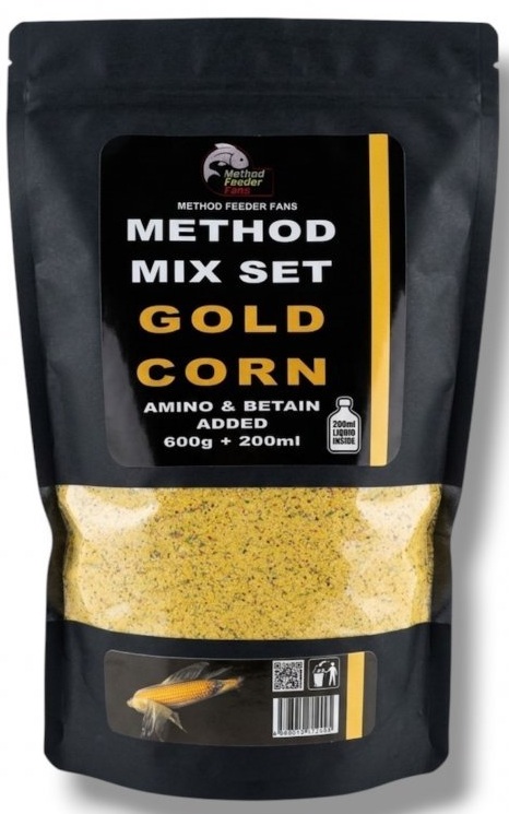 Method feeder fans premium method mix set 600 g + 200 ml booster - golden corn