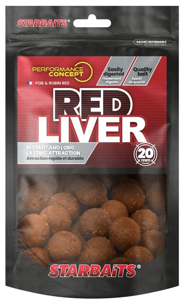Starbaits boilie red liver - 250 g 10 mm