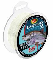 WFT Splétaná Šňůra Targetfish 8 Meerforelle Forelle Poloprůhledná - 0,06 mm 3,6 kg 150 m