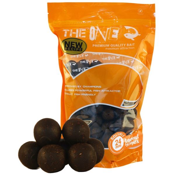 The One Boilies Rozpustné Gold Soluble Scopex Karamel 1 kg