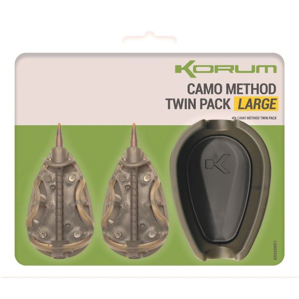 Korum Set Krmítek A Formičky Camo Method Twin Pack