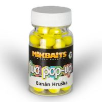 Mikbaits Mini Plovoucí Boilie Fluo 60 ml 10 mm - Banán & Hruška