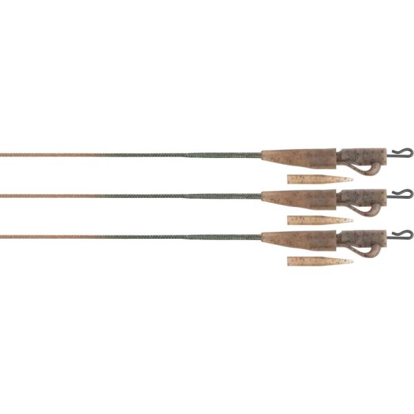 Fox Montáž Edges Camo Leadcore Lead Clip Leaders 50 lb 75 cm 3 ks