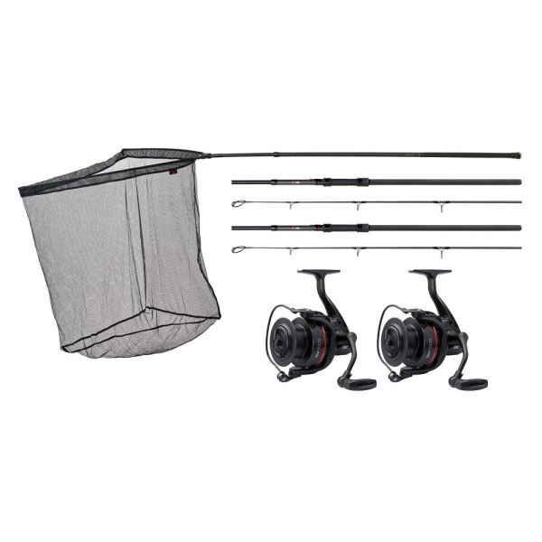 JRC Set Prutů Rova LT 2 Rod Kit 1+1 + 2 Navijáky Rova RV7000 + Podběrák 40"