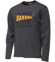 Savage Gear Triko Simply Savage Logo Tee Long Sleeve-Velikost S