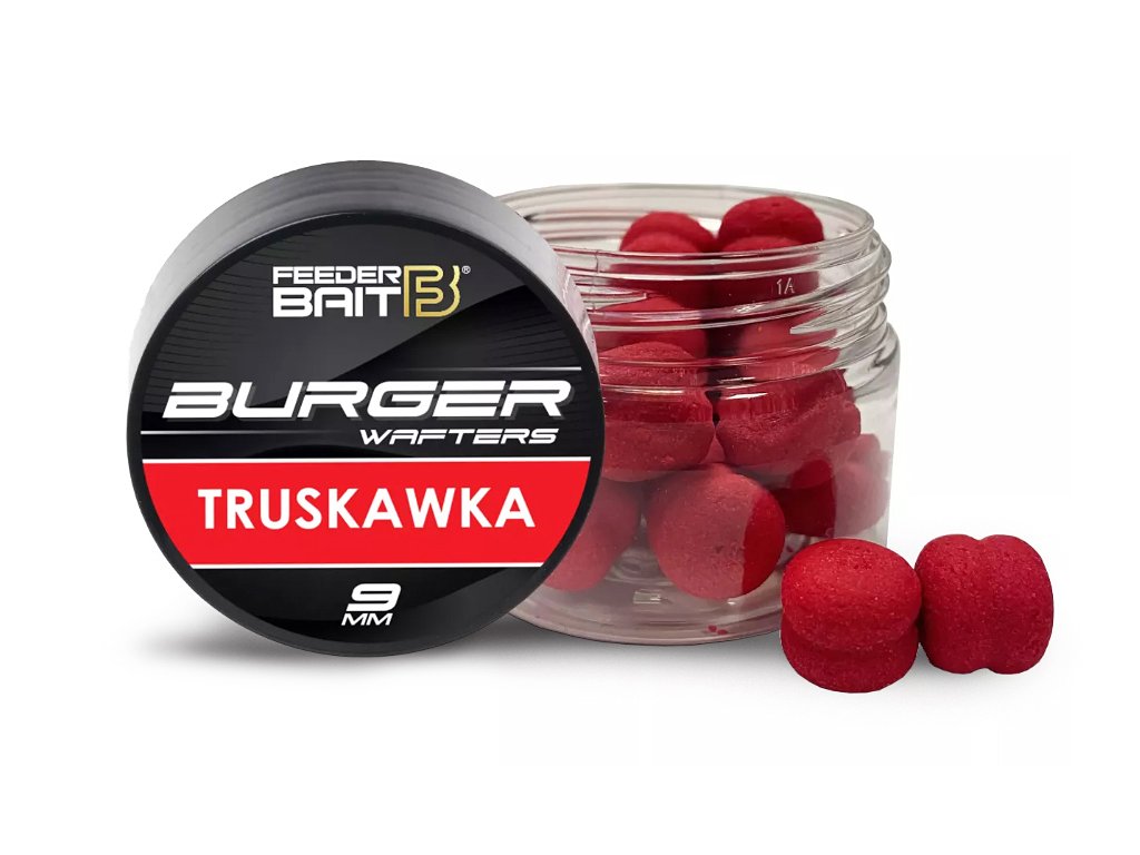 Levně Feederbait burger wafters 9 mm - jahoda