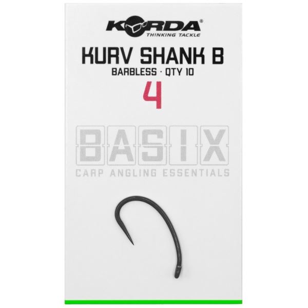 Korda Háčky Basix Kurv Shank Barbless