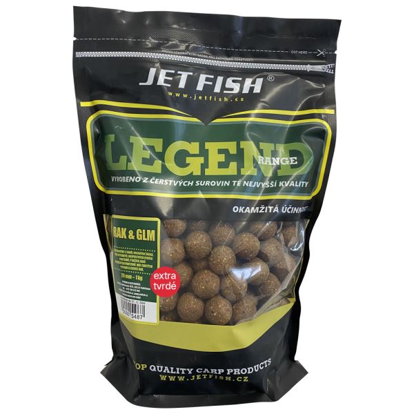 Jet Fish Extra Tvrdé Boilie Legend Range Rak GLM 250 g