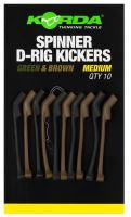 Korda Rovnátka Spinner D-Rig Kickers Green/Brown 10 ks - M