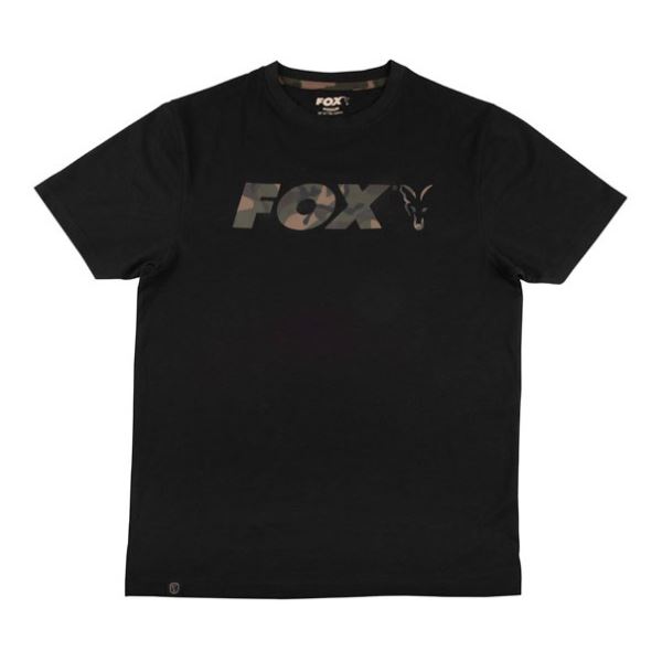 Fox Triko Black Camo Chest Print T-Shirt