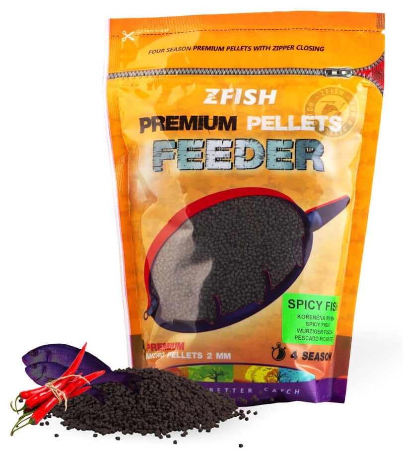 Levně Zfish mikro pelety premium feeder pellets 2 mm 700 g - spicy fish