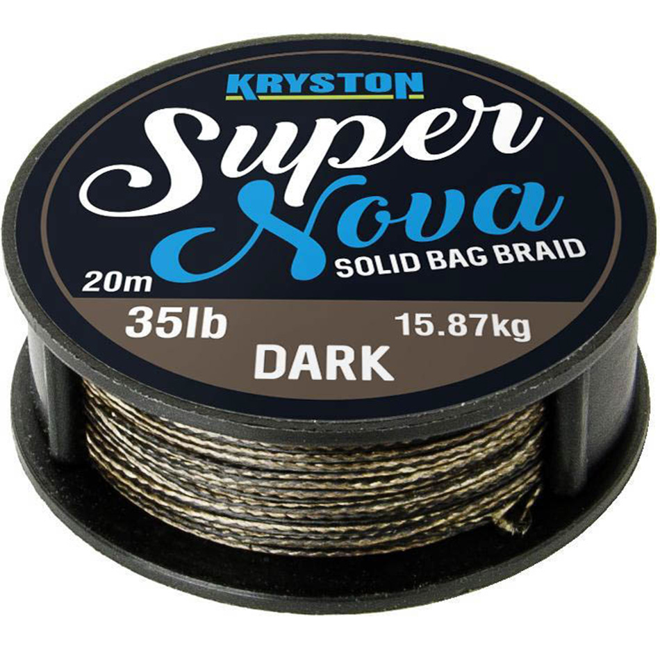 Levně Kryston návazcová šňůrka super nova solid braid černá 20 m-nosnost 15 lb