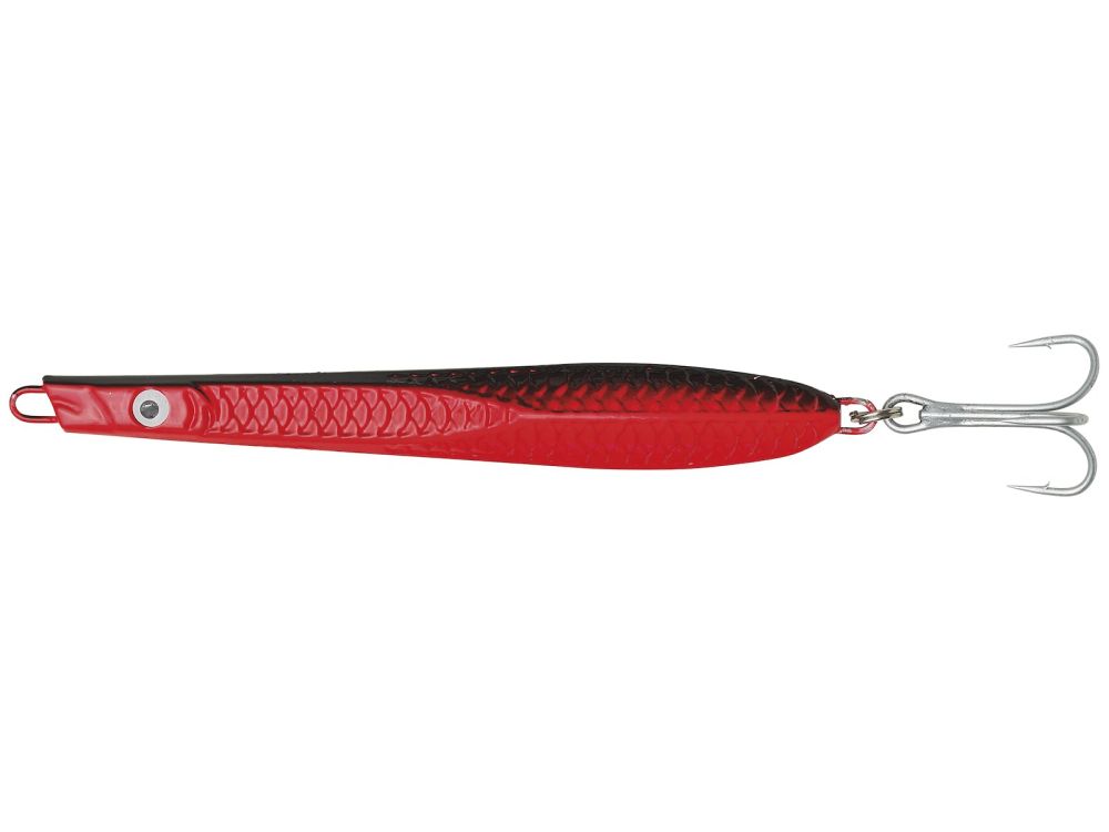 Levně Kinetic pilker twister sister black/red - 300 g 20 cm #7/0
