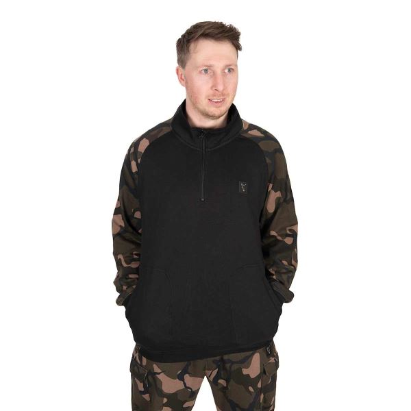 Fox Mikina LW Black Camo QTR Zip - XL