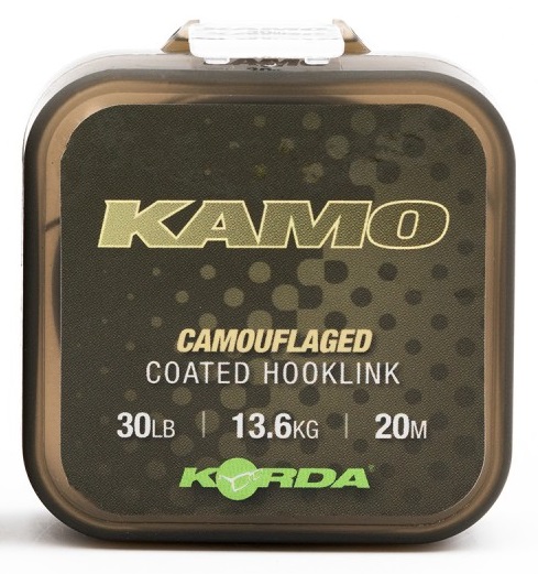 Korda návazcová šňůrka kamo coated hooklink 20 m - 80 lb 36,3 kg