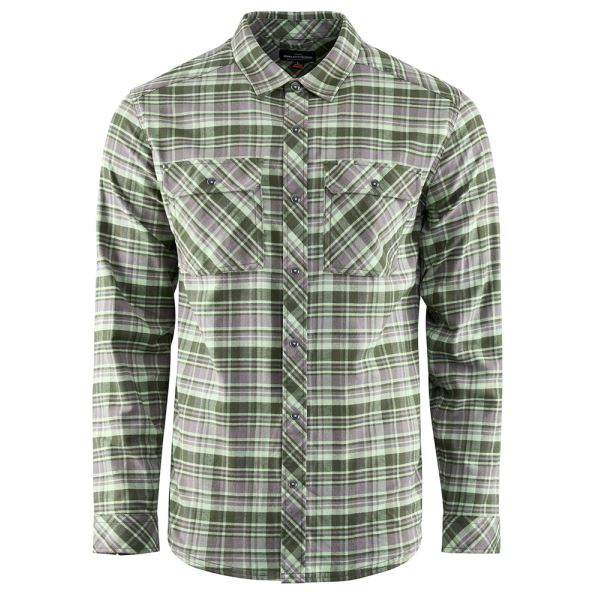 Grundéns Košile Dungeness Seawool Flannel Shirt Grass