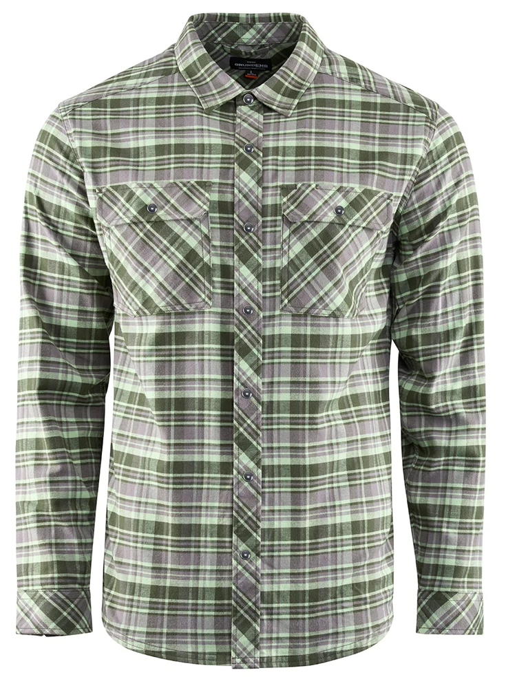 Grundéns košile dungeness seawool flannel shirt grass - xl