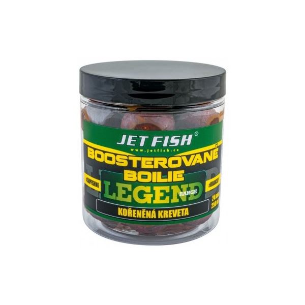 Jet Fish Boosterované Boilie Legend Range Kořeněná Kreveta 250 ml