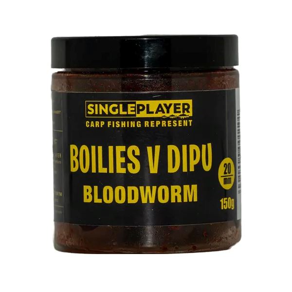 Singleplayer Boilies v Dipu Bloodworm 150 g 20 mm