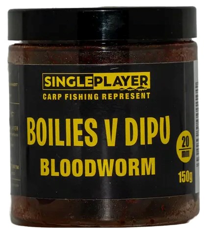 Singleplayer Boilies v Dipu Bloodworm 150 g 20 mm