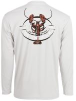 Grundéns Funkční UV Triko Lobster Print LS Tech Tee Glacier