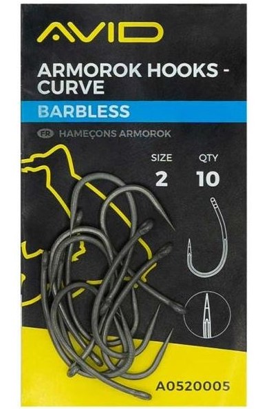 Levně Avid carp háčky armorok hooks curve barbless - 2