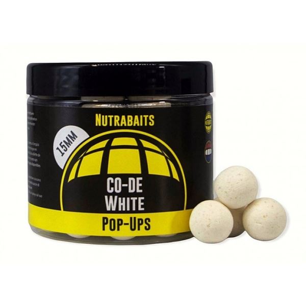 Nutrabaits Plovoucí Boilie Pop-Up Co-De White 15 mm