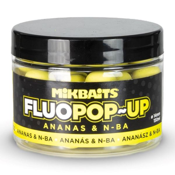 Mikbaits Plovoucí Boilie Fluo Ananas N-BA 150 ml