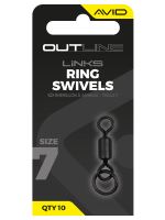 Avid Carp Obratlík s Kroužkem Outline Ring Swivel - Velikosti 7