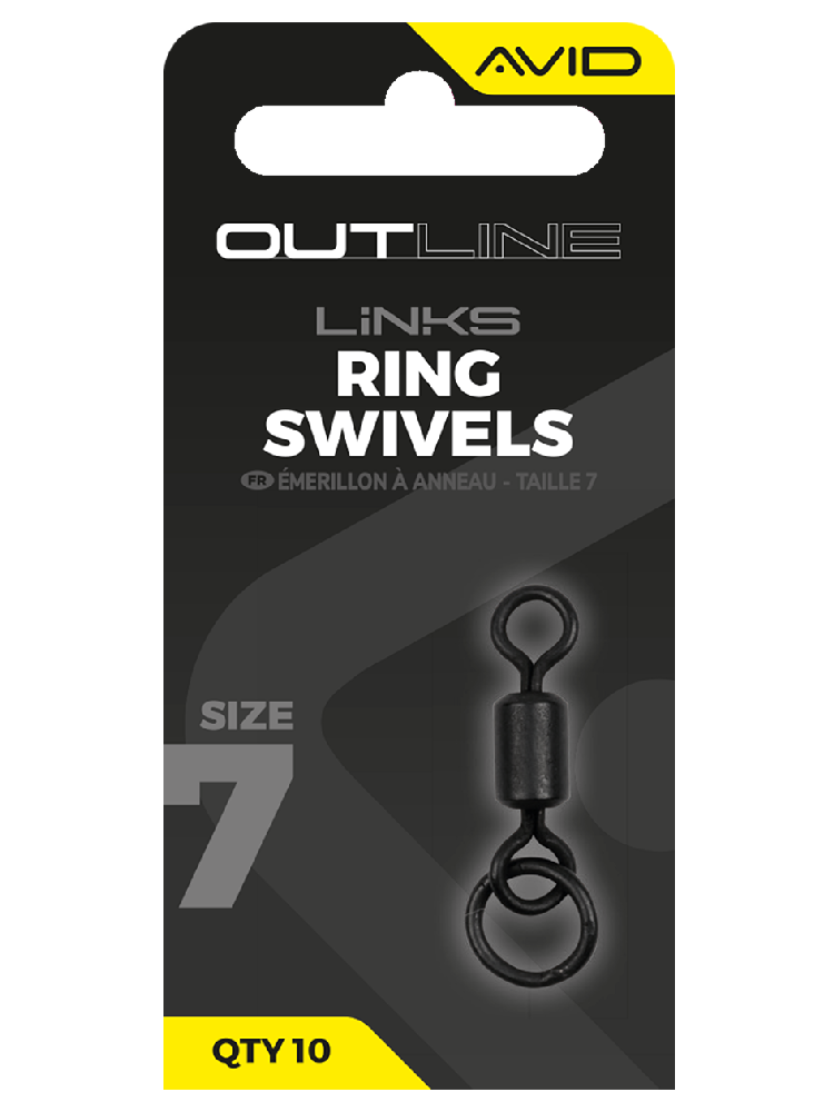 Avid carp obratlík s kroužkem outline ring swivel - velikosti 7