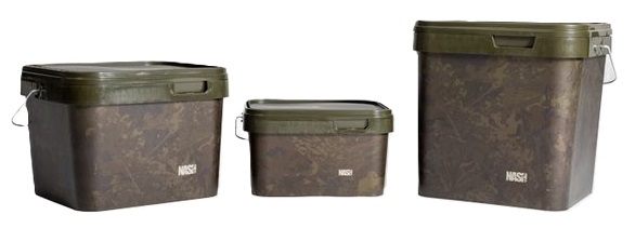 Nash kbelík spot on rectangular bucket camo - 10 l