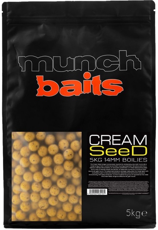 Levně Munch baits boilie cream seed-5 kg 14 mm