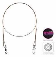 Delphin Ocelové Lanko Bomb S Obratlíkem a Karabinkou 49 Vláken 2 ks Delphin Ocelové Lanko Bomb S Obratlíkem a Karabinkou 49 Vláken 2 ks