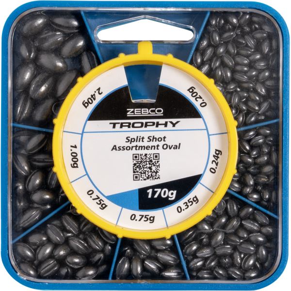 Zebco Sada Bročků Trophy Oval Split Shot Assortment 170 g