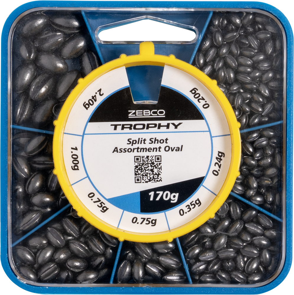 Zebco sada bročků trophy oval split shot assortment 170 g