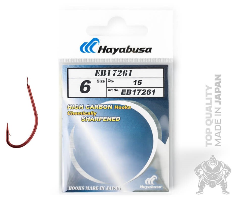 Levně Hayabusa háčky h.mrs172 red 15 ks - velikost 2
