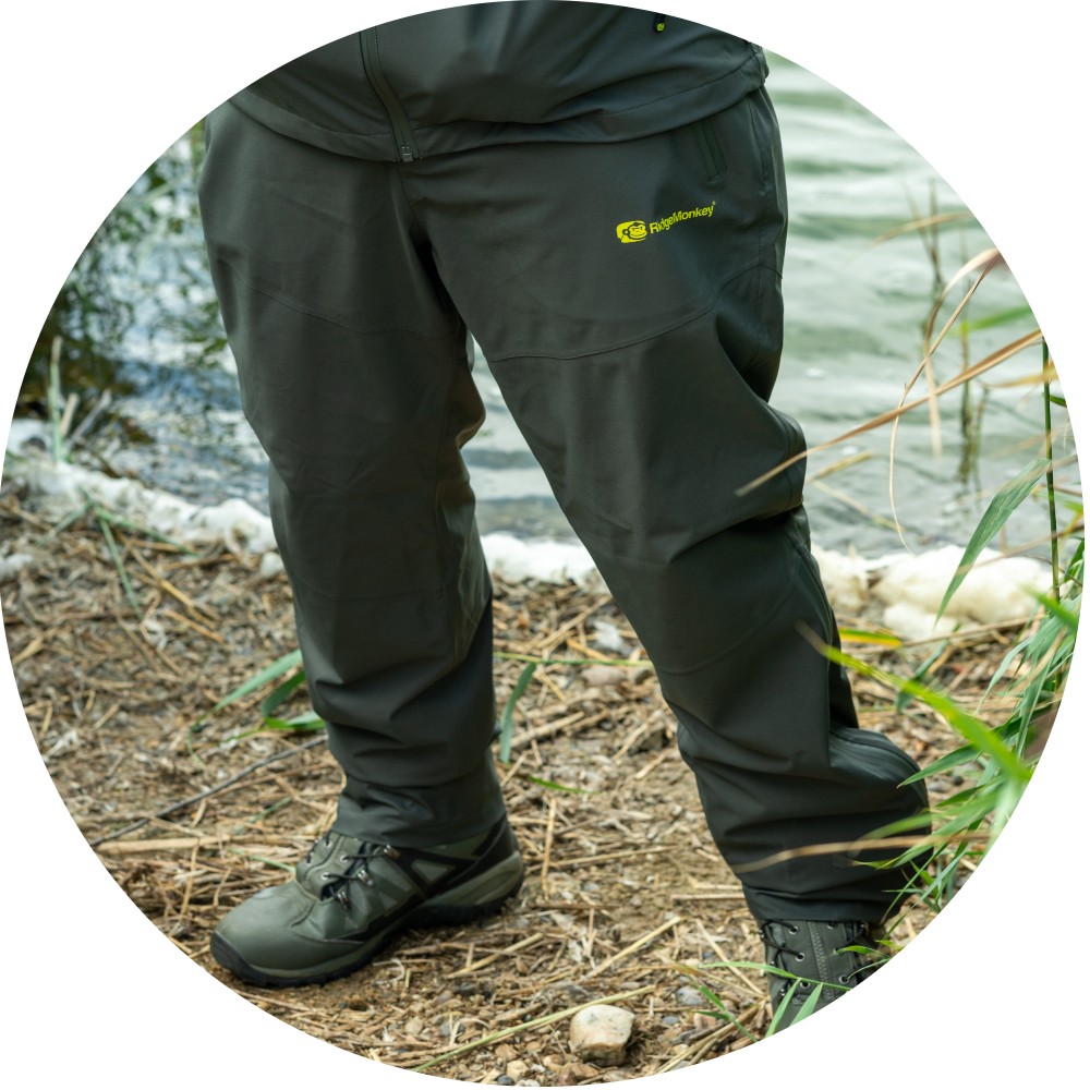 Ridgemonkey kalhoty apearel thermapro waterproof shell trousers green - xl
