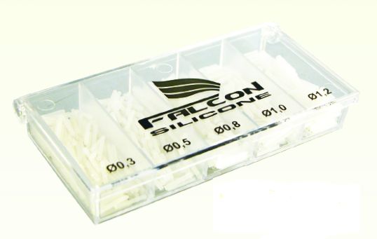Falcon profi sada silikon bužírek - mix 5 velikostí ( 0,3/ 0,5/ 0,8/ 1/ 1,2mm )