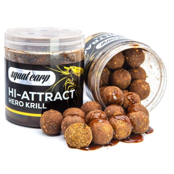 Squat Carp Boilies v Dipu Hi-Attract Hero Krill 220 g