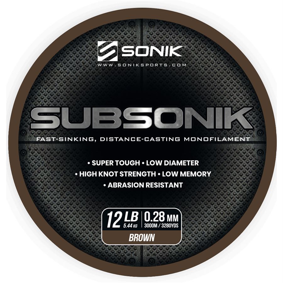 Levně Sonik vlasec subsonik brown 3000 m - 0,38 mm 9,97 kg