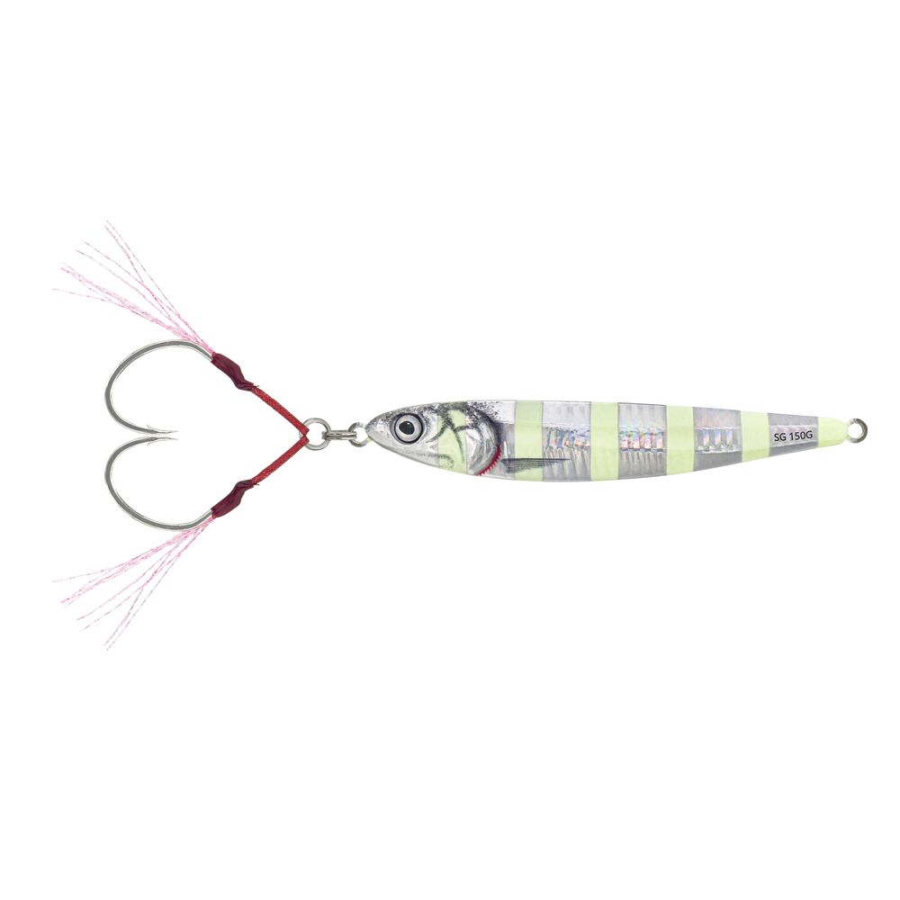 Savage gear pilker 3d anchovy jig zebra glow - 11 cm 80 g