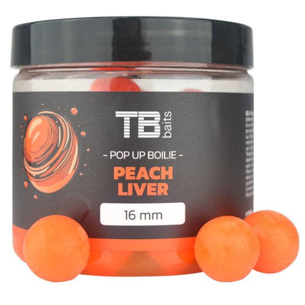 TB Baits Plovoucí Boilie Pop-Up Orange Peach Liver + NHDC 65 g 16 mm