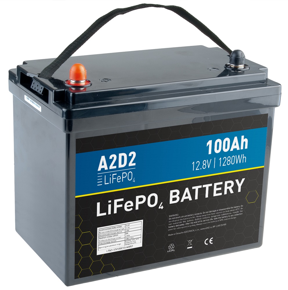 A2d2 baterie lifepo4 12,8v 100ah m8 (size of 75ah) rept cells