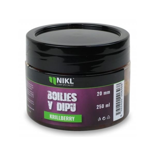 Nikl Boilies V Dipu Krill Berry 250 g