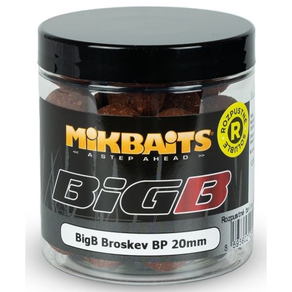 Mikbaits Rozpustné Boilies BigB Broskev Black Pepper 250 ml